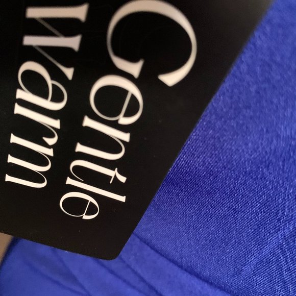 Gentle Warm Royal Blue Size L (US 12/14) One Shoulder Ruched Asymmetrical Midi - Picture 5 of 5